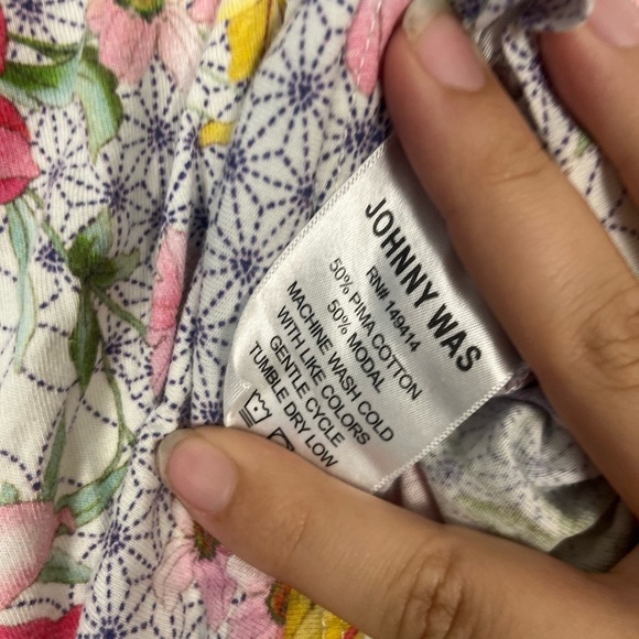 Johnny was two piece short and button up pajama set geometric floral size XXL - Picture 8 of 9